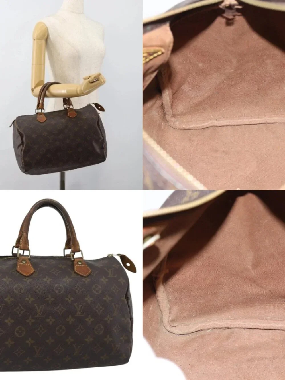 LOUIS VUITTON Monogram Speedy 30 Hand Bag M41526 LV Auth 187789